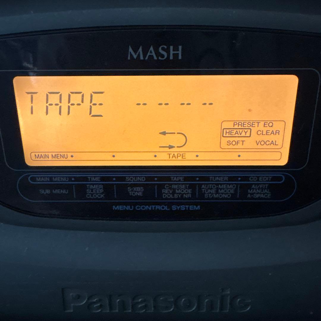 PanasonicポータブルCDプレーヤー Wカセット 電池でコードレス可