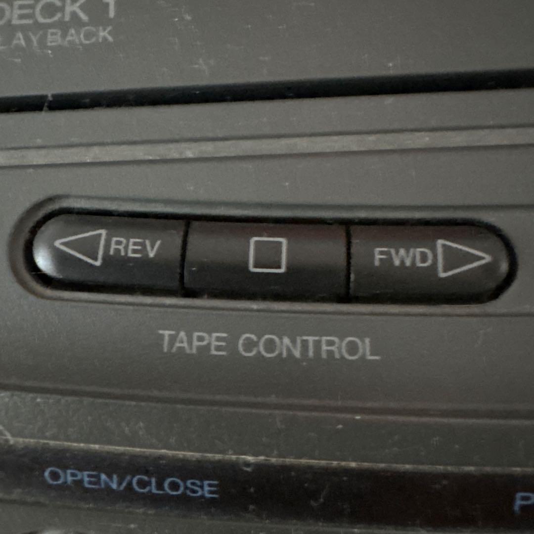 PanasonicポータブルCDプレーヤー Wカセット 電池でコードレス可