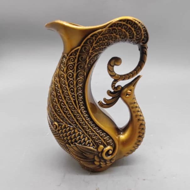 銅器 鳳凰酒杯 小物 装飾品 工芸品 美術品 置物