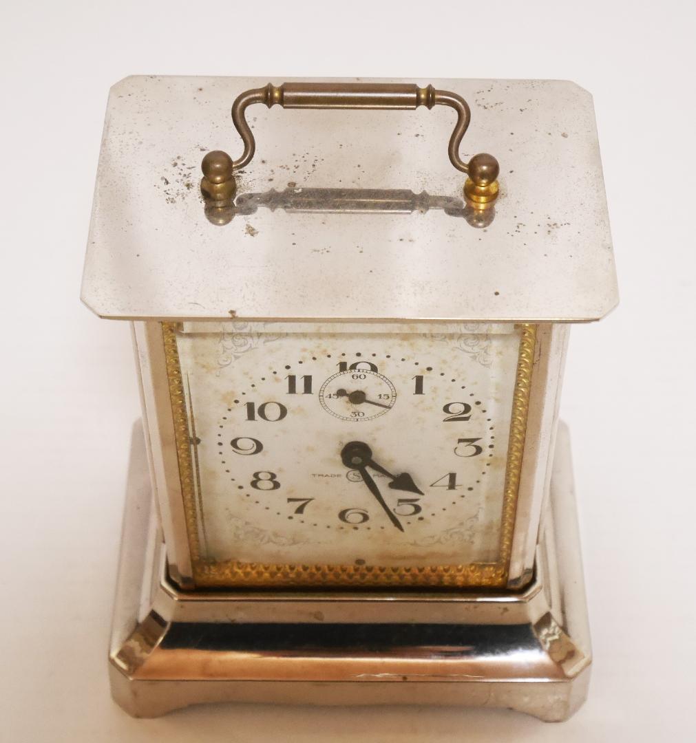 アンティーク★精工舎　オルゴール付　ゼンマイ式　置時計　木ケース付◆中古