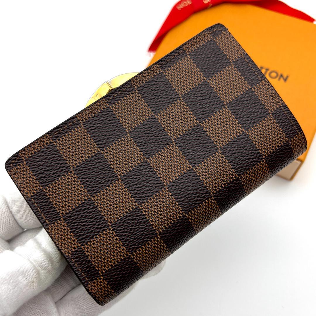 【極美品】ルイヴィトン ダミエ ポルトフォイユ ヴィエノワ がま口 新型 752