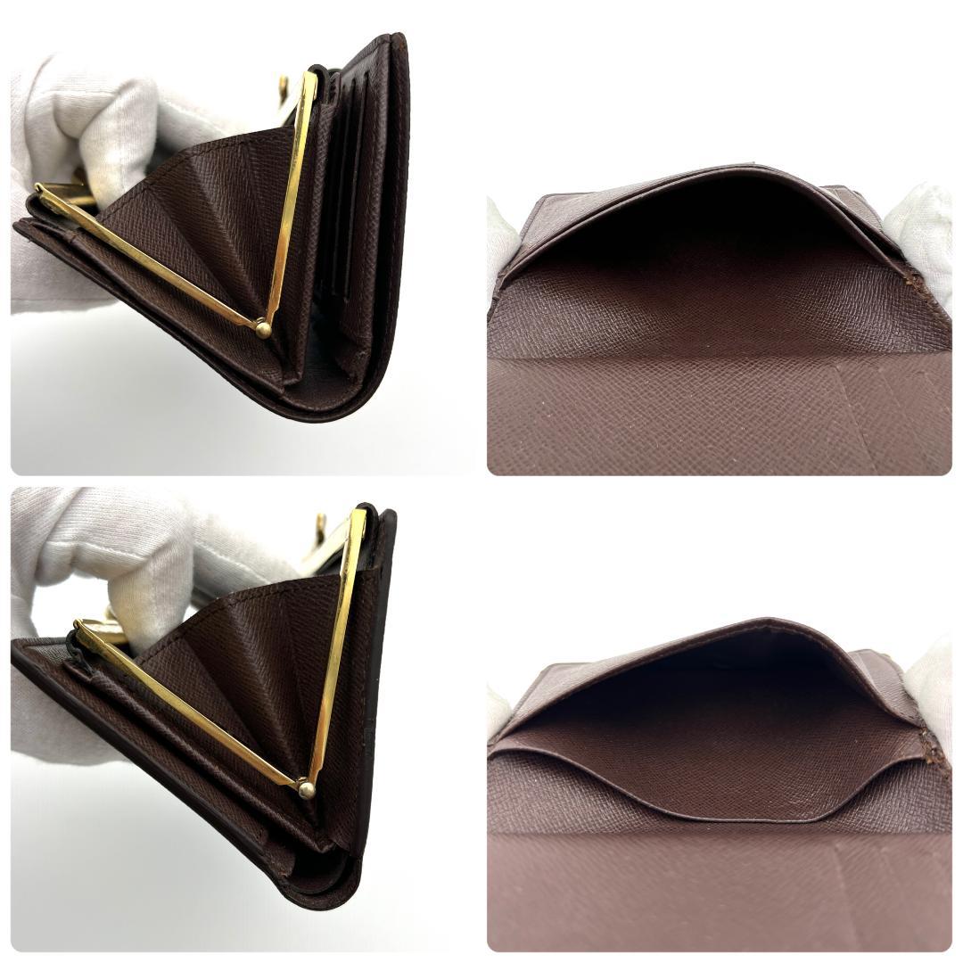 【極美品】ルイヴィトン ダミエ ポルトフォイユ ヴィエノワ がま口 新型 752