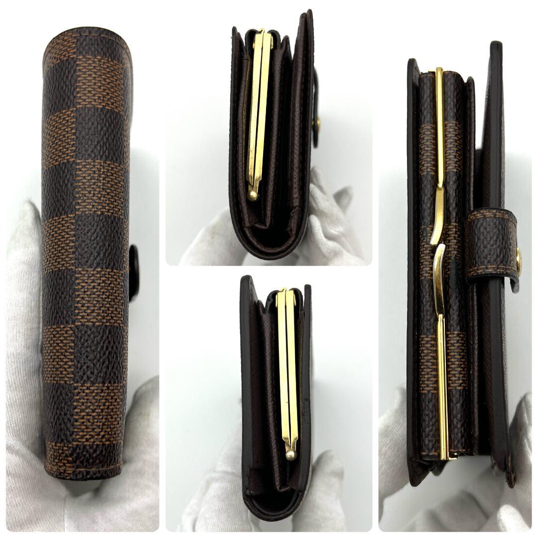 【極美品】ルイヴィトン ダミエ ポルトフォイユ ヴィエノワ がま口 新型 752