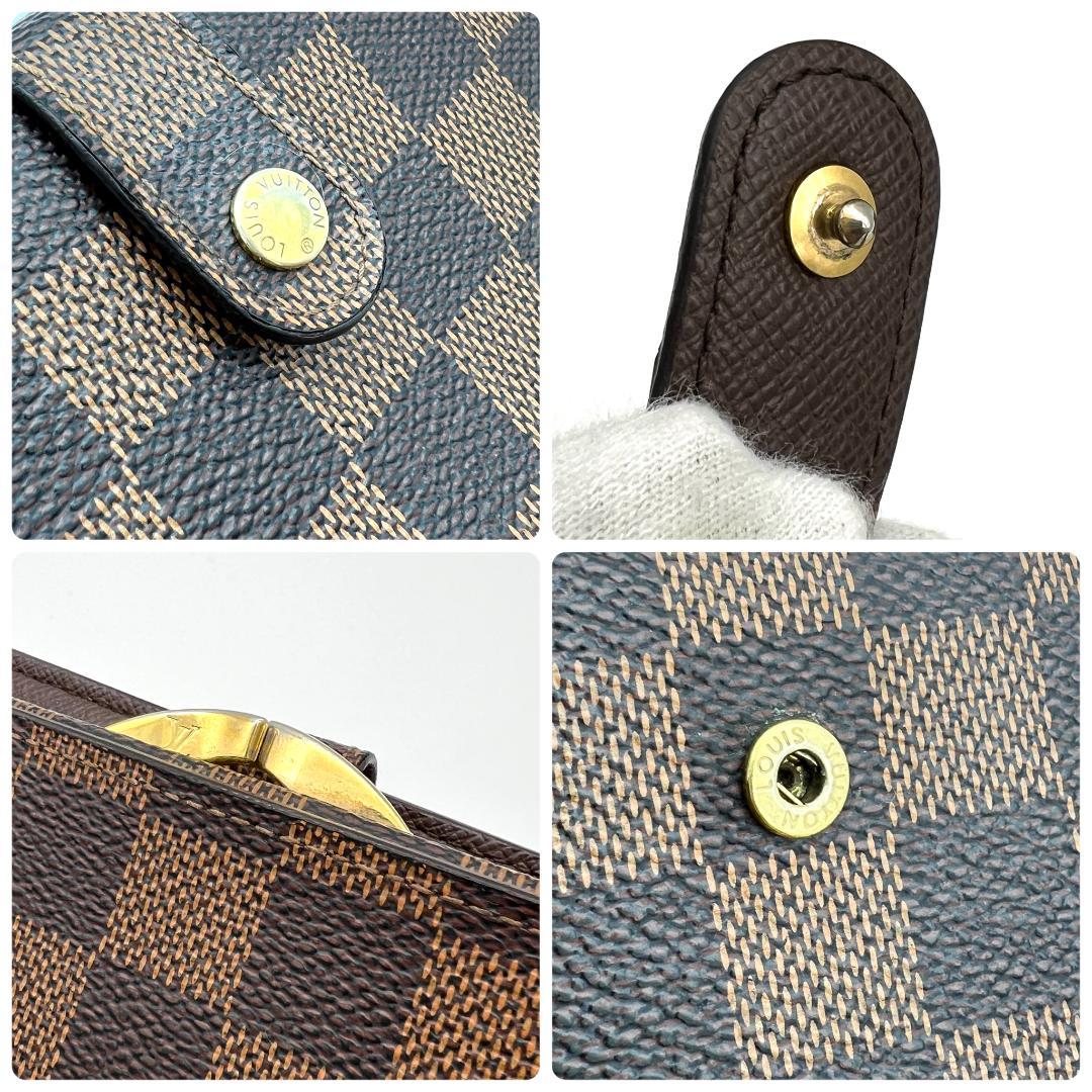 【極美品】ルイヴィトン ダミエ ポルトフォイユ ヴィエノワ がま口 新型 752