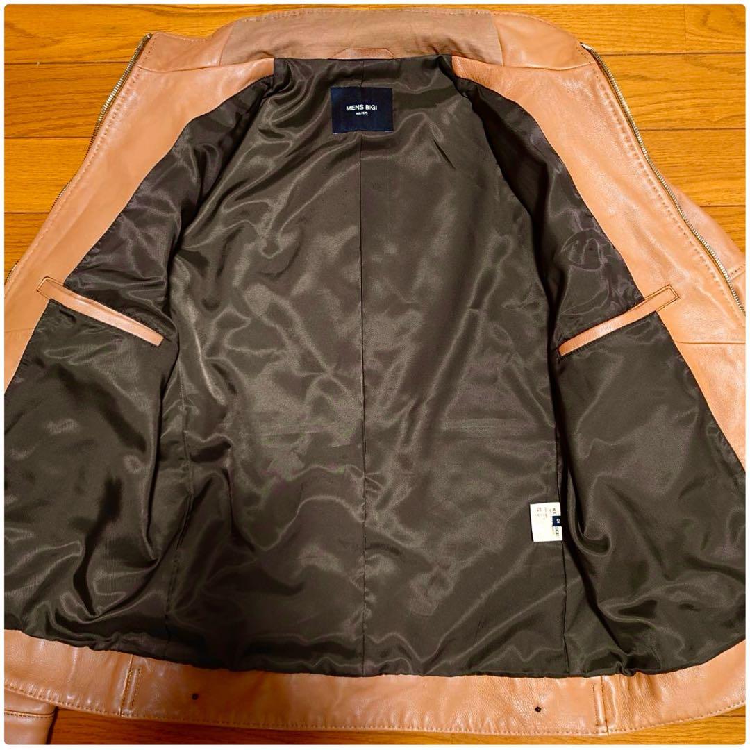 定価5.1万 メンズビギ 最高級ラムレザークロームタンニングジャケット 1/SM