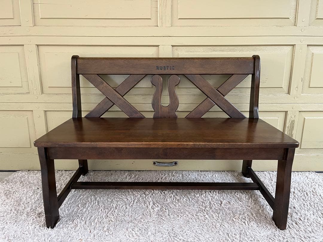 カリモク RUSTIC ベンチ 104㎝ アンティーク ルスティック801029