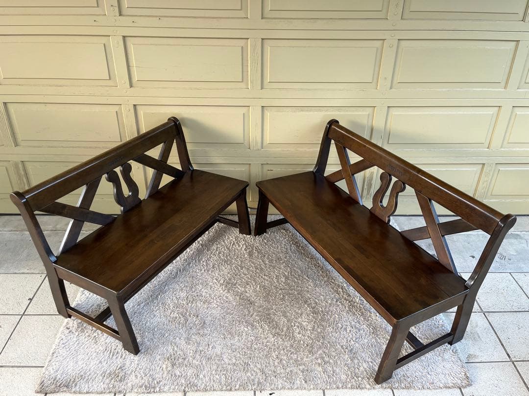 カリモク RUSTIC ベンチ 104㎝ アンティーク ルスティック801029