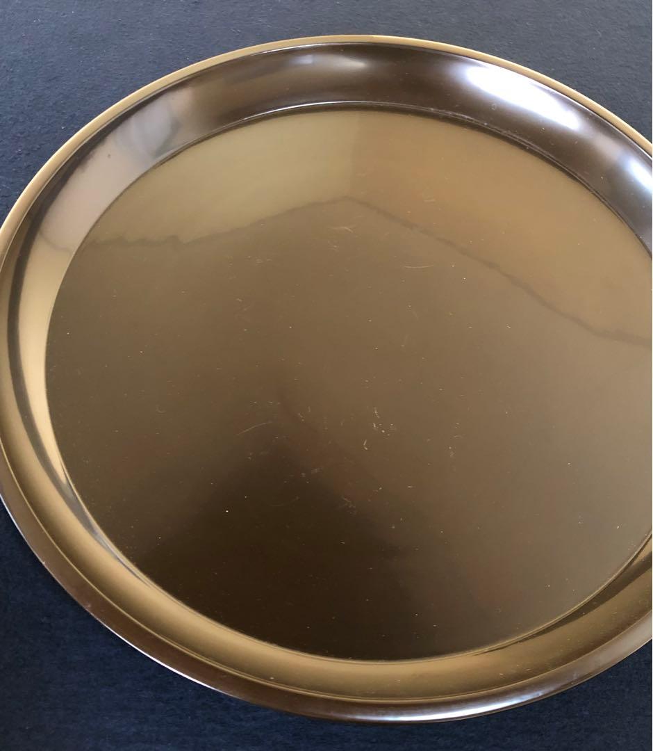 《レ》茶道具 真塗 大円盆 木製漆器 元箱　251125え6