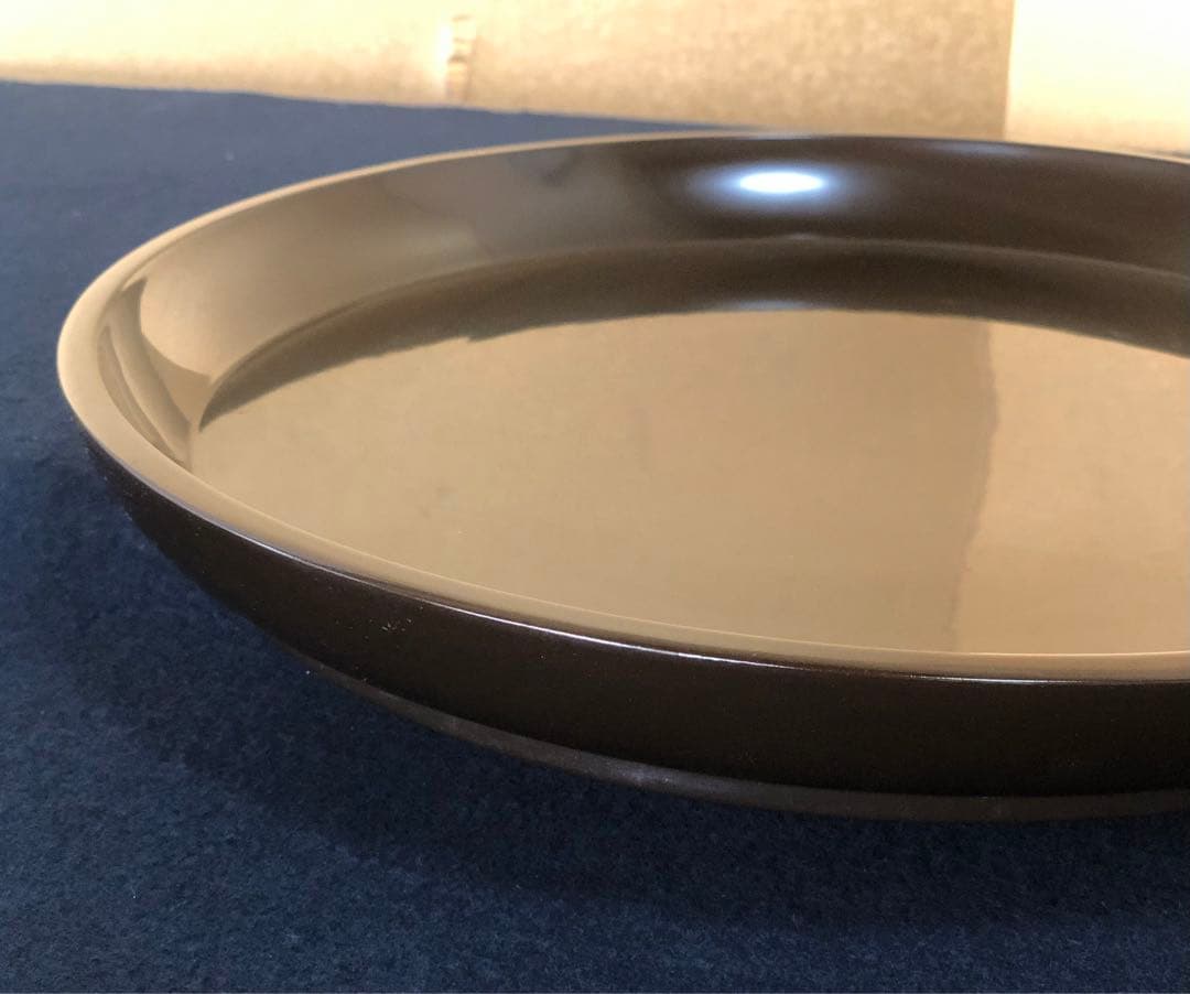 《レ》茶道具 真塗 大円盆 木製漆器 元箱　251125え6