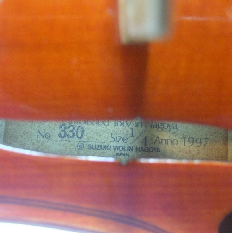鈴木バイオリン 1/4 No330 弓 ケース 状態良好 メンテ済み