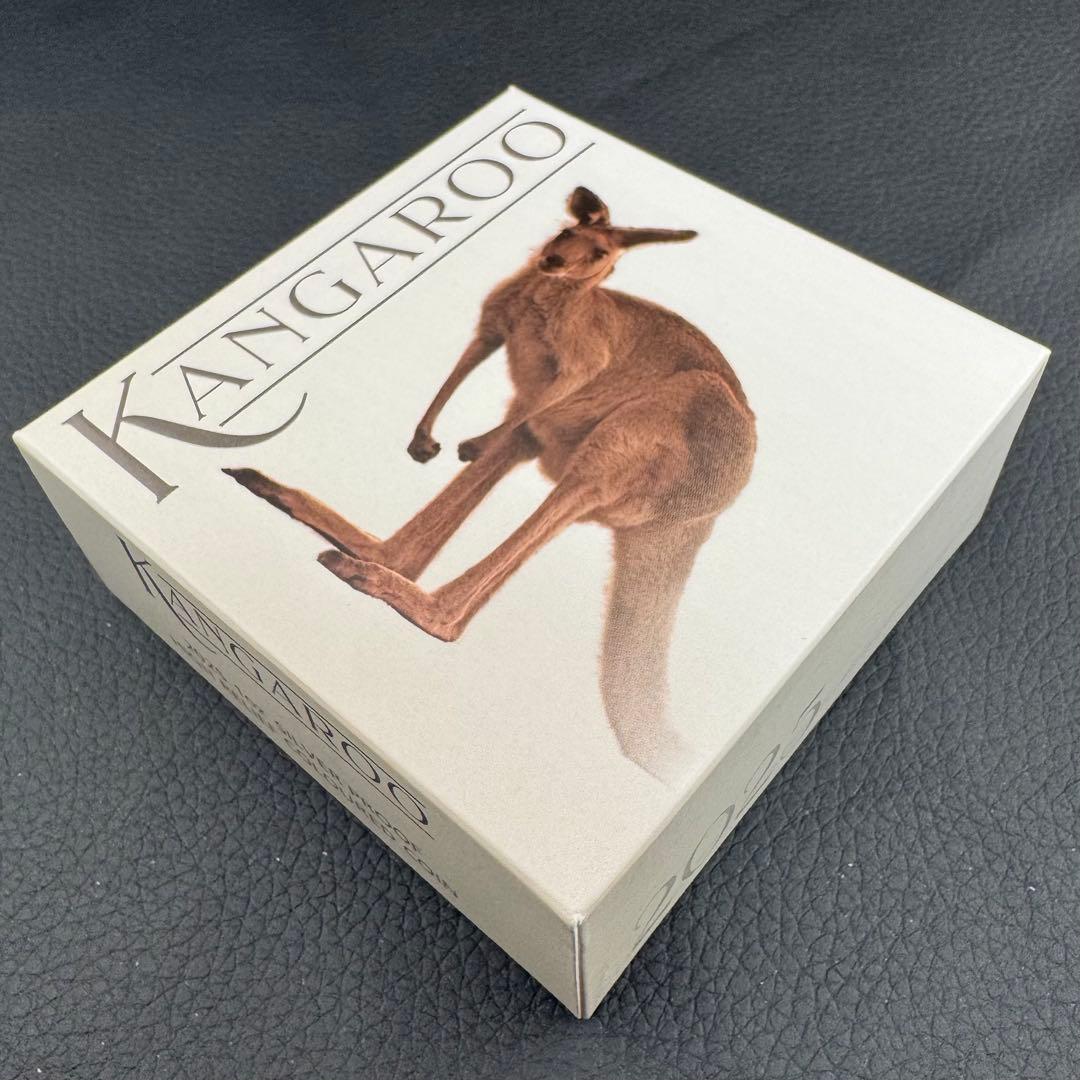 銀貨 ダブルカンガルー ハイリーフ 凹型 極厚銀貨 カラー プルーフ 純銀