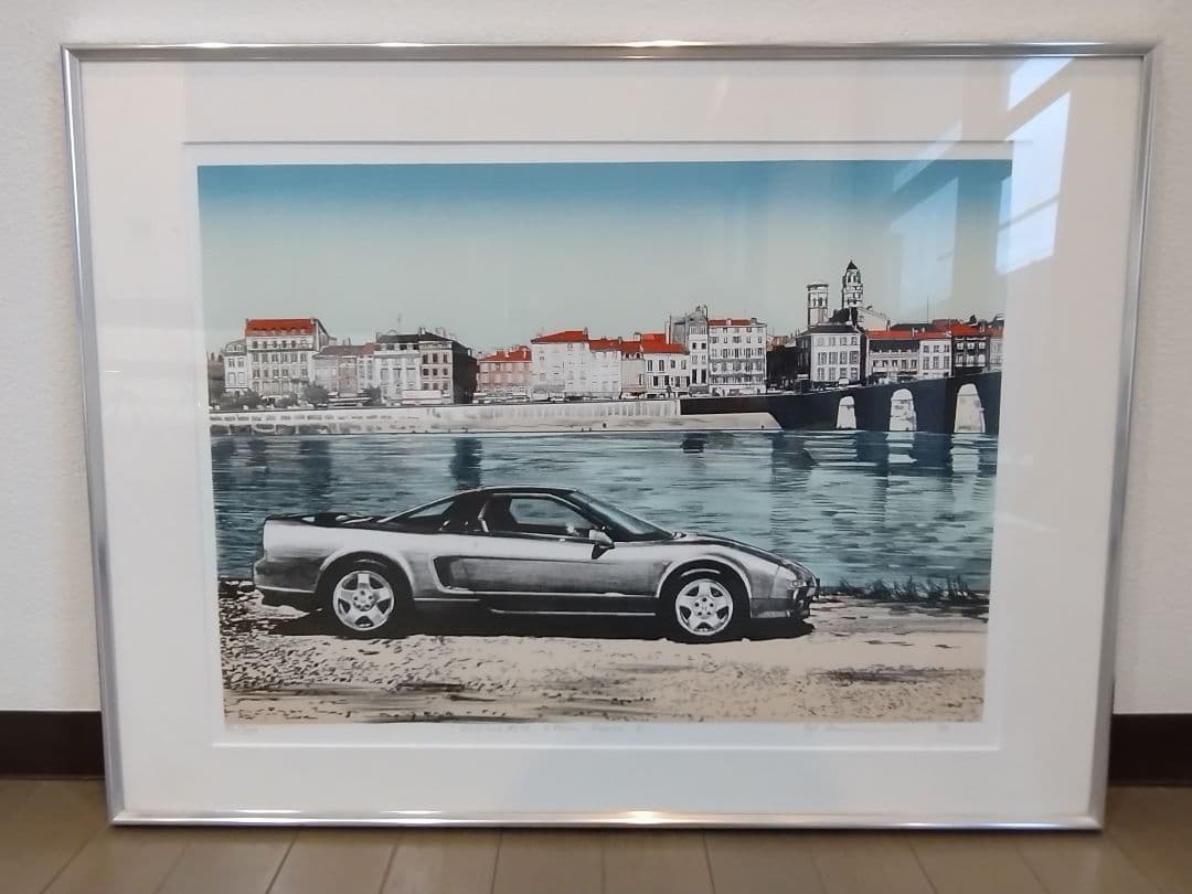 HONDA 初代NSX リトグラフ 小沢隆一郎 ブルゴーニュの街にてII