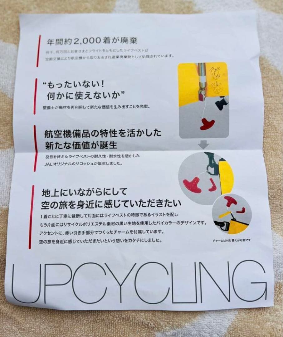 す*ん様 JAL ライフベスト　アップサイクル　サコッシュ