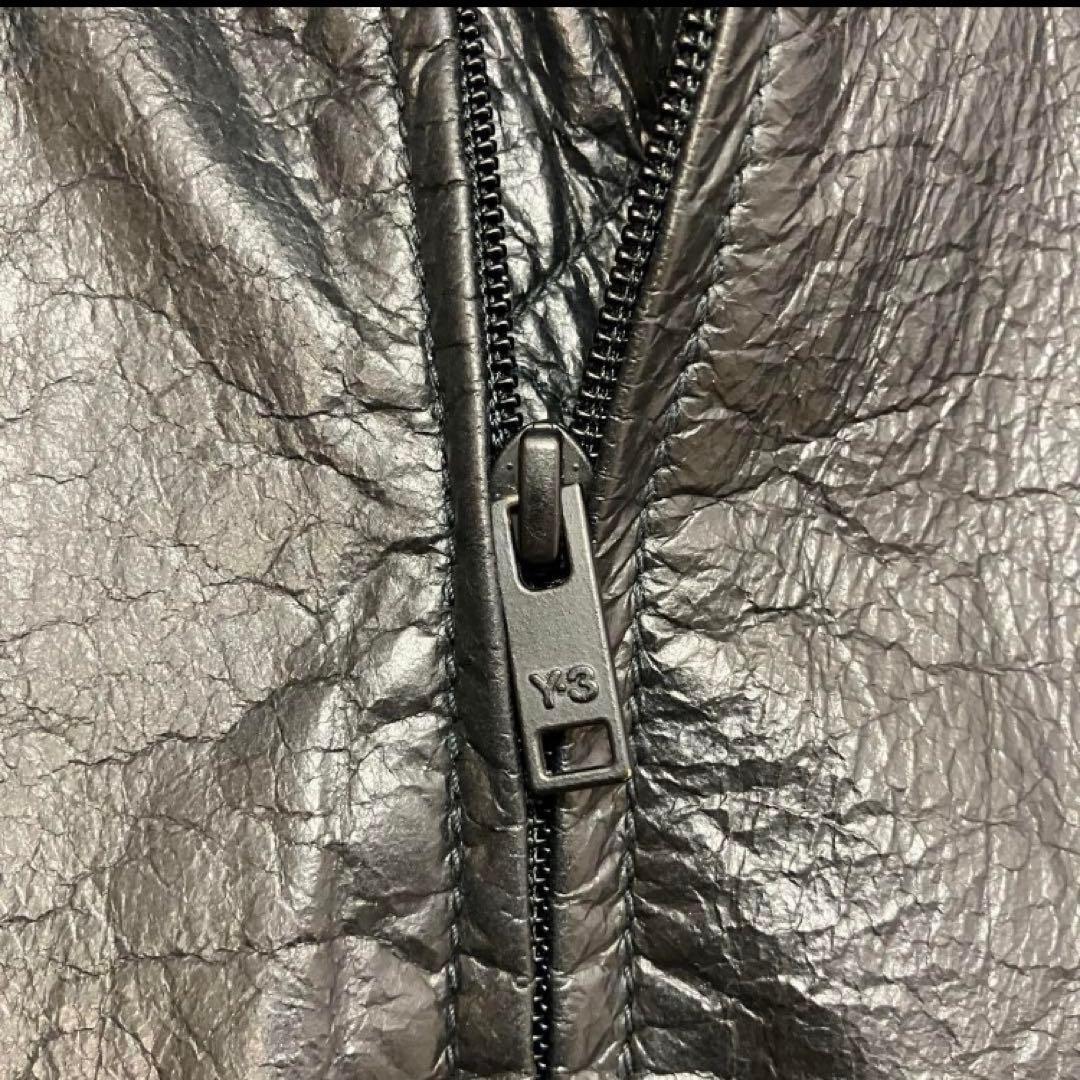 美品 ワイスリー ヨウジヤマモト 定価12万 レザージャケットフード パーカー