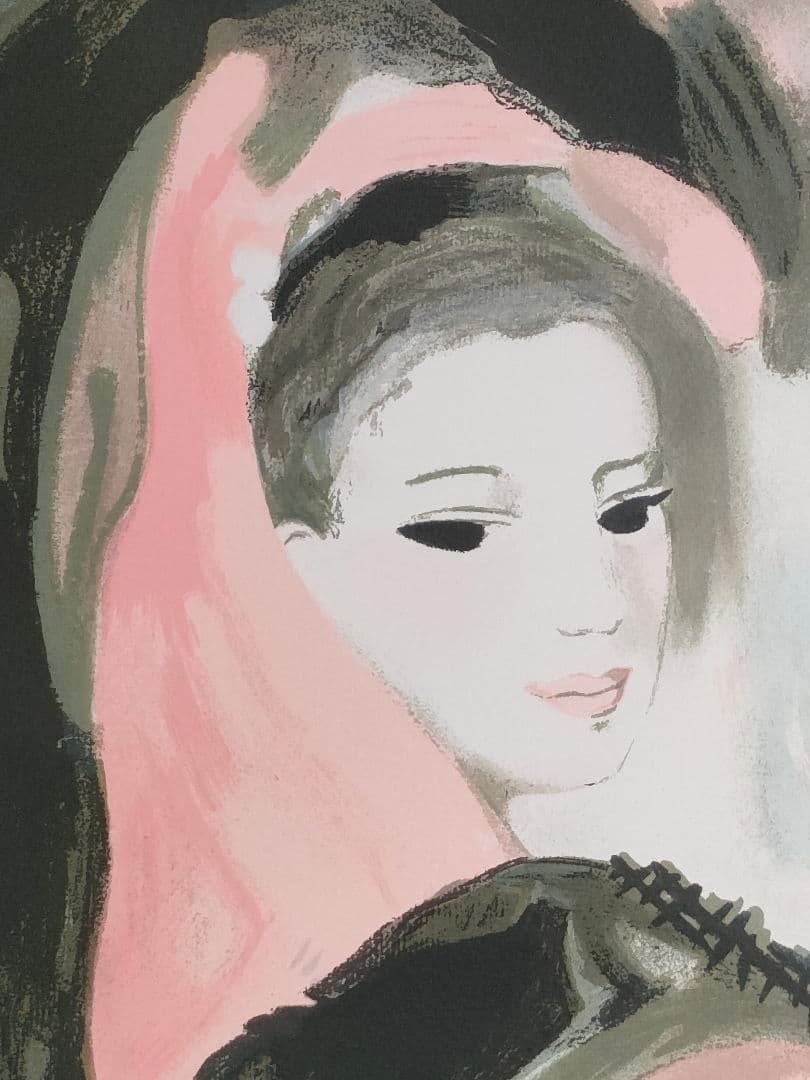 マリーローランサン リトグラフ石版 少女