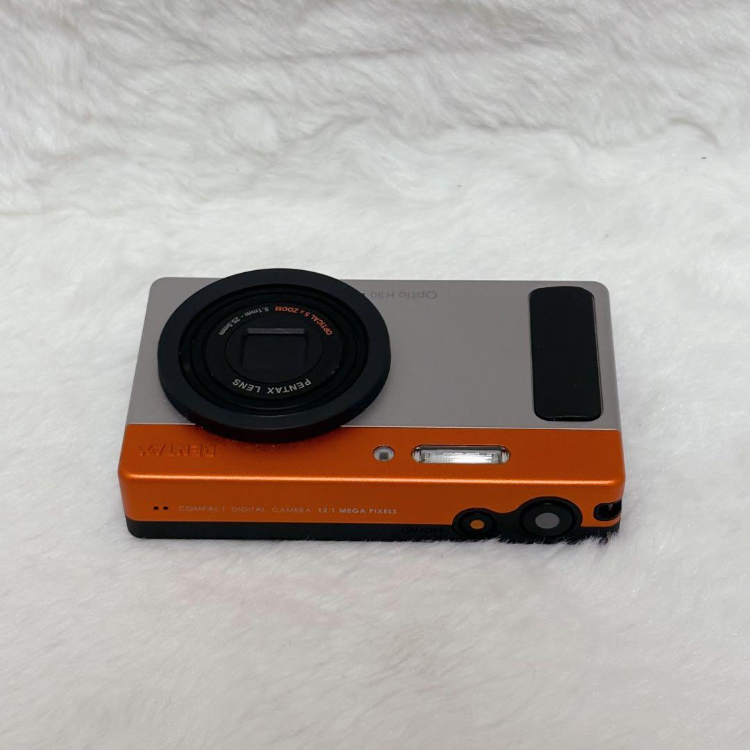 【美品】PENTAX Optio H90 オレンジ シルバー　可愛すぎるコンデジ