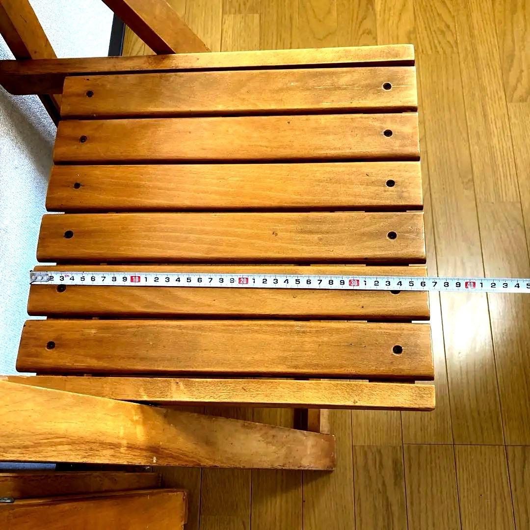 フォールディングチェア 折りたたみ椅子 木製 アンティーク４脚セット