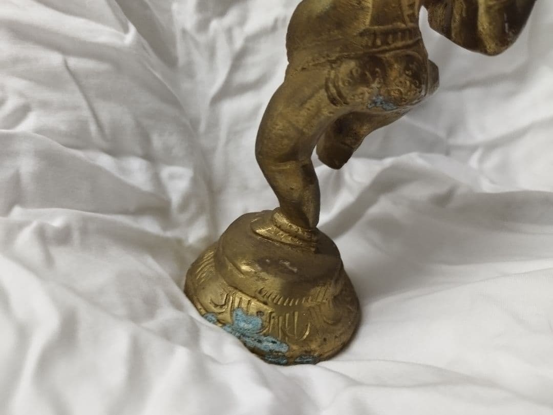 ガネーシャ像　ブロンズ製　金属製 　古銅 骨董インド