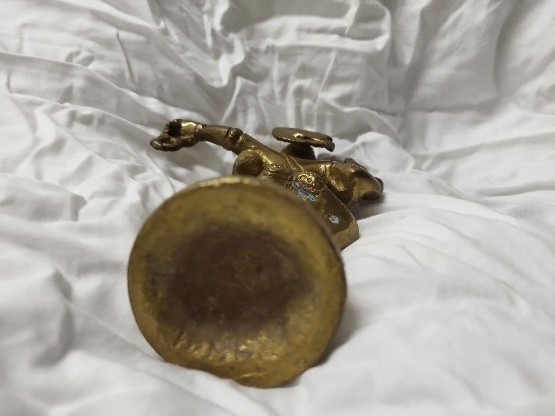 ガネーシャ像　ブロンズ製　金属製 　古銅 骨董インド