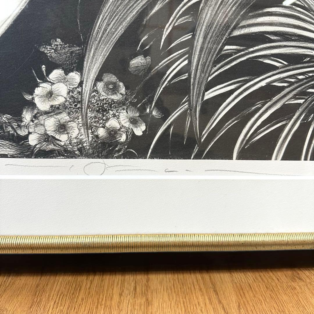 2190様感謝‼️幻想の絵師‼️天野喜孝「月夜」鉛筆直筆署名リトグラフ➕特大パンフ