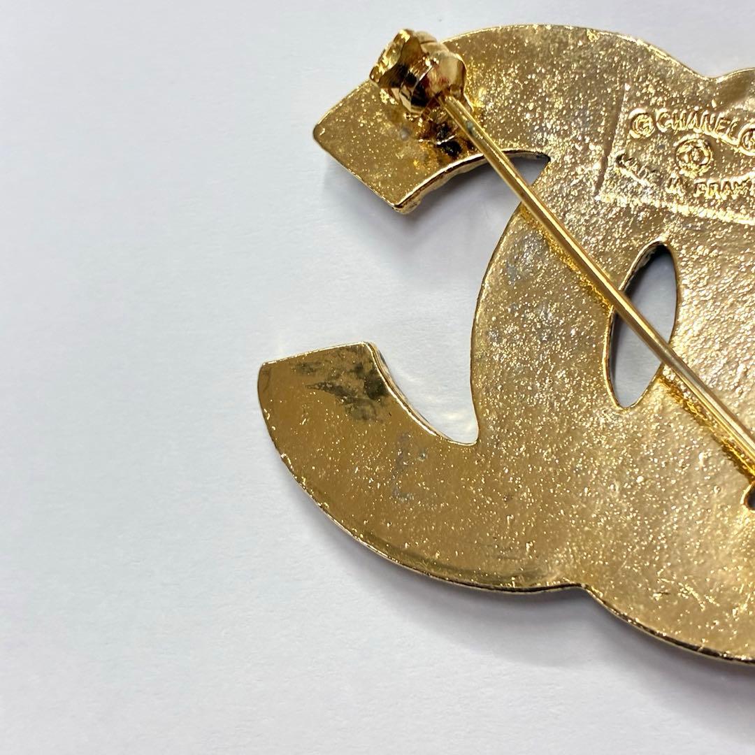 ∞CHANEL　シャネル　ココマーク　ラインストーン　ブローチ