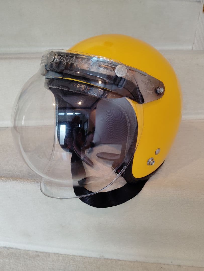 スモール ジェットヘルメットイエロー【フリーサイズ】57-60cm レトロ