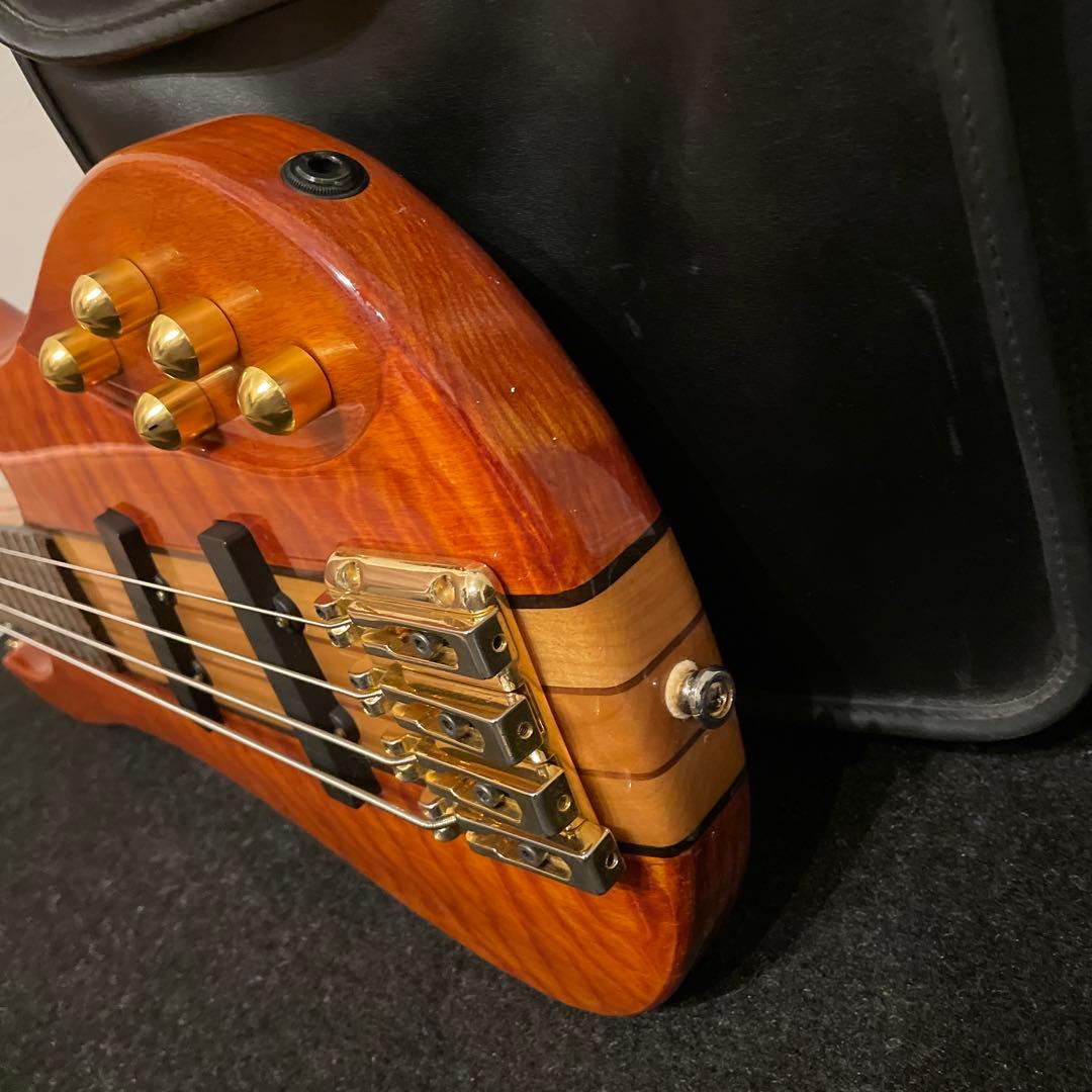 DEAN guitar ディーン Razor アンバー 4弦ベース 専用ケース付