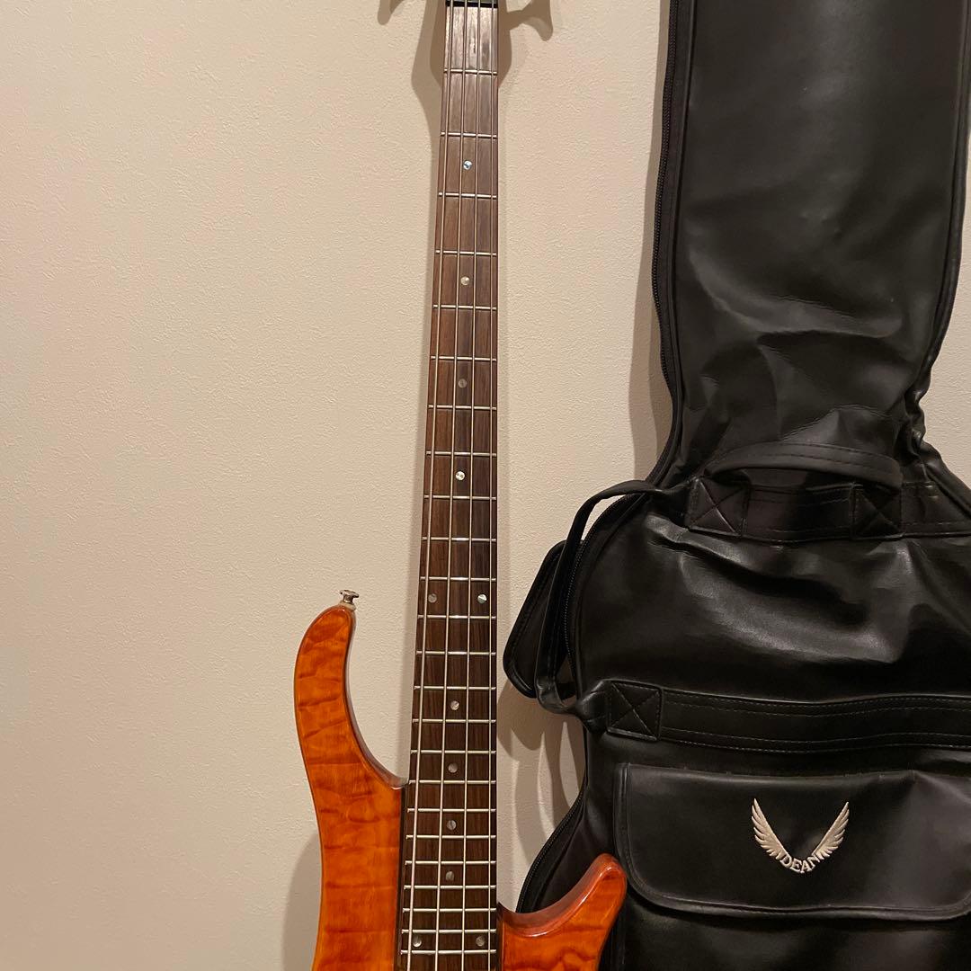 DEAN guitar ディーン Razor アンバー 4弦ベース 専用ケース付