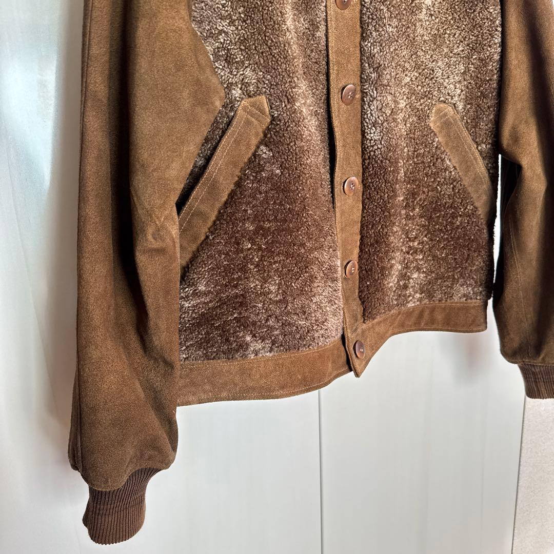 ダブルアールエル　RRL 熊ジャン　シアリング　スエード　L