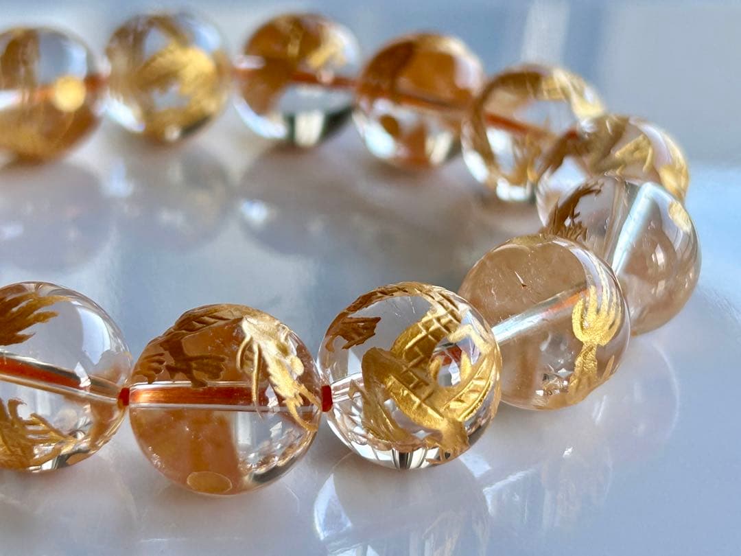 ✨二翼のパパ 様お取り置き分✨超美品✨ヒマラヤ水晶　ブレスレット✨龍
