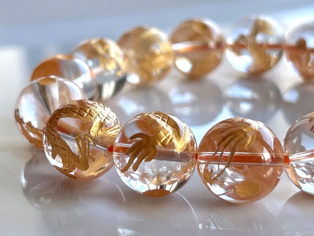 ✨二翼のパパ 様お取り置き分✨超美品✨ヒマラヤ水晶　ブレスレット✨龍