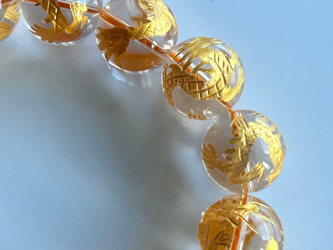 ✨二翼のパパ 様お取り置き分✨超美品✨ヒマラヤ水晶　ブレスレット✨龍
