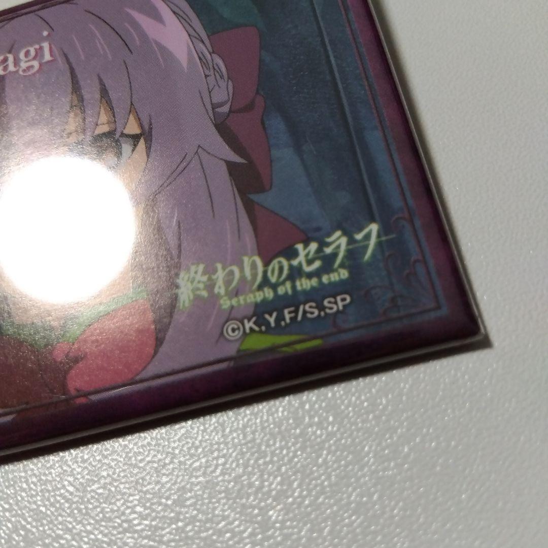 【終わりのセラフ】柊シノア 文教堂 アニメガ 限定 スクエア缶バッジ