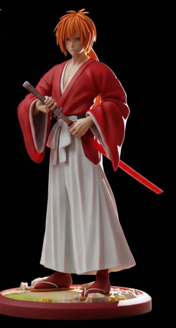 ガレージキット　ガレキ　るろうに剣心　緋村剣心　未塗装未組立　1／7スケール