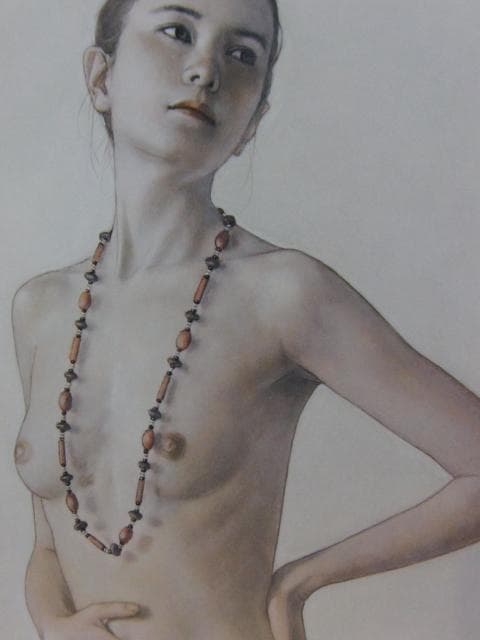 高塚省吾、【木の実のネックレス】、希少な額装用画集より、新品額装付、状態良好