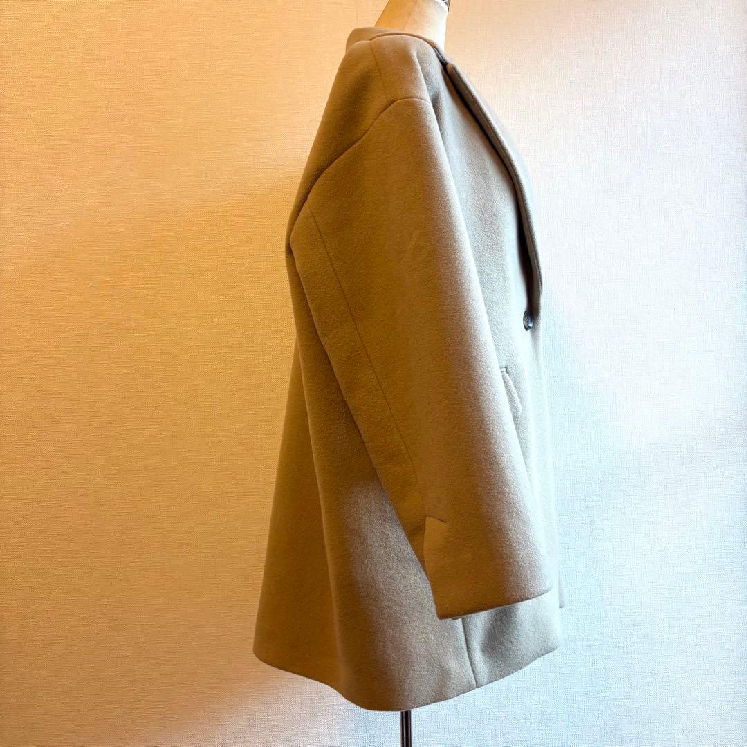 Spick&Span W/Nyモッサジャケットライクコート ベージュ チェスター