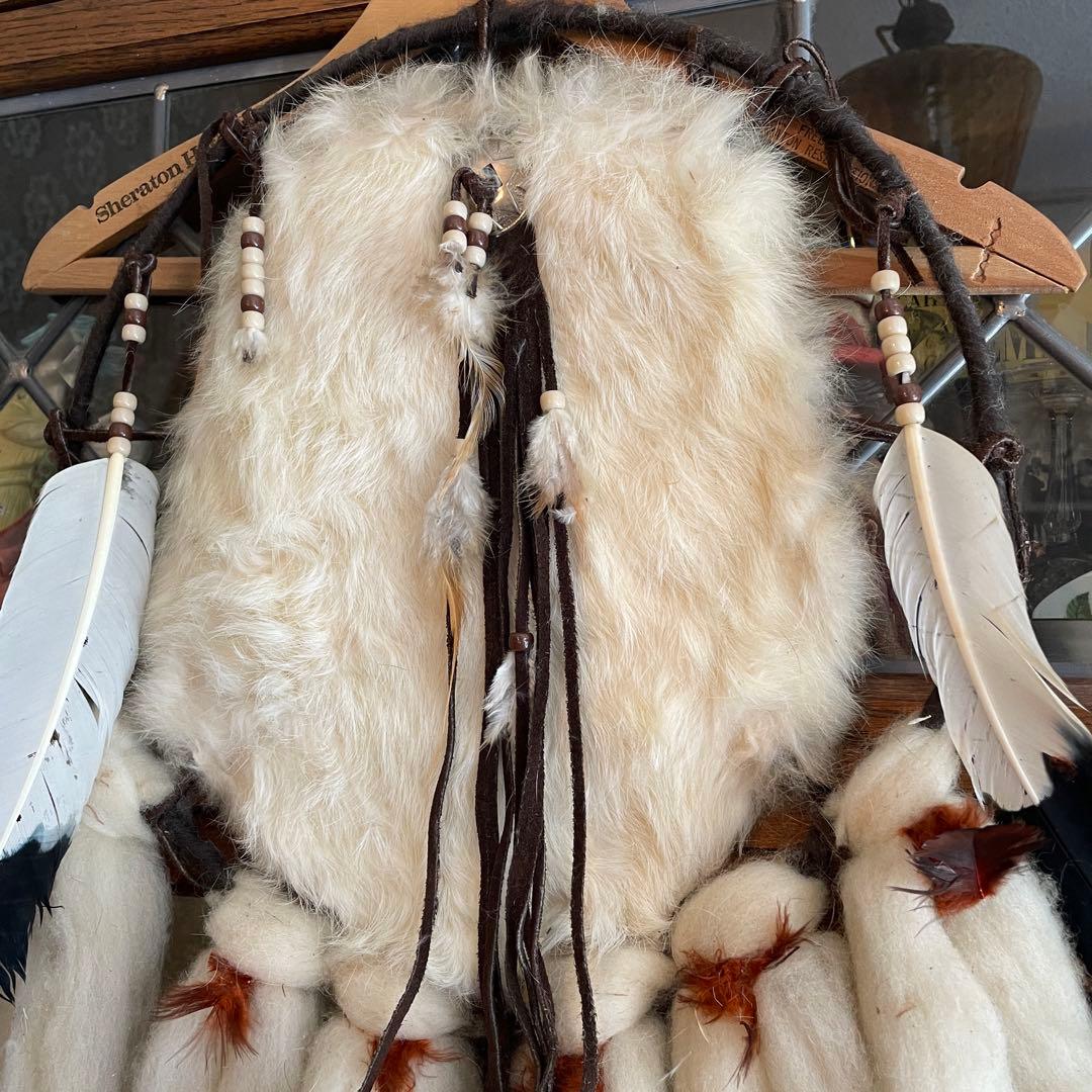 貴重BIG！70's〜ネイティブアメリカン ドリームキャッチャー　USAナバホ族