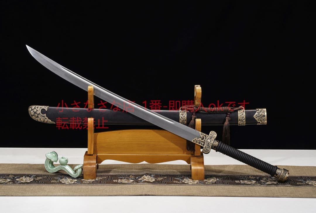 黒金古刀清腰刀百錬模様鋼  古兵器 武具 刀装具 日本刀 模造刀 居合刀