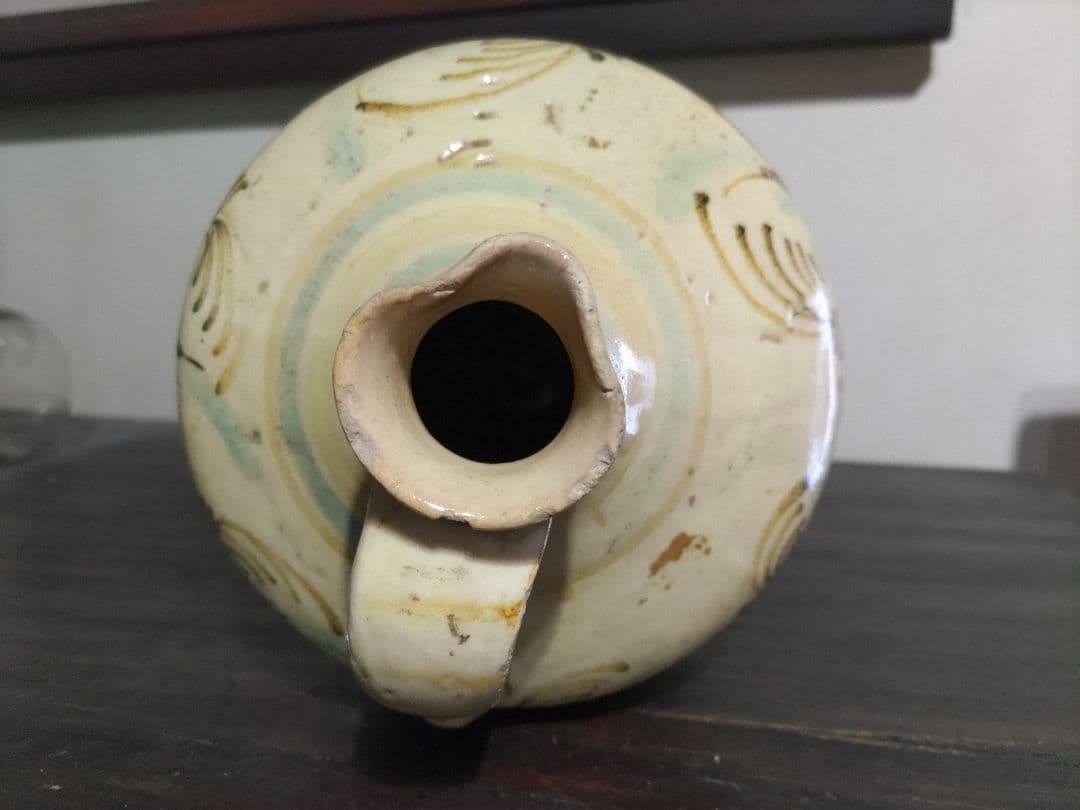 骨董　欧州古陶磁　手付　水注　スペイン　18～19世紀？