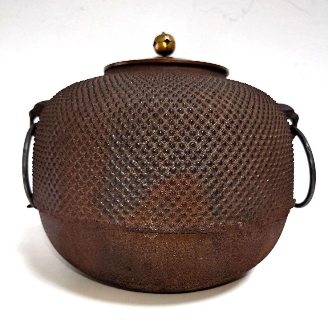 茶釜 茶がま あられ 茶道具 茶室 骨董品 古道具 アラレ 鉄瓶 茶道 霰星