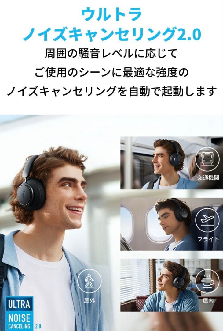 Anker Soundcore Space Q45/ワイヤレスヘッドホン