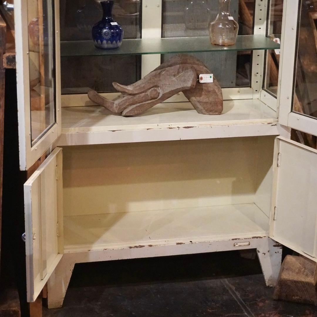 ケビント　ドクターキャビネット　ガラス棚　医療棚　ヴィンテージ