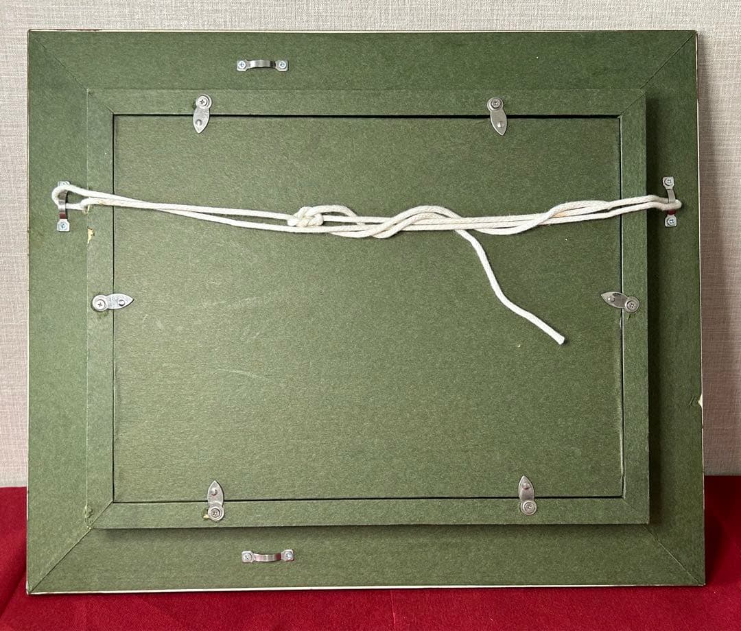 絵画　富士山　桜　サインあり　額付き