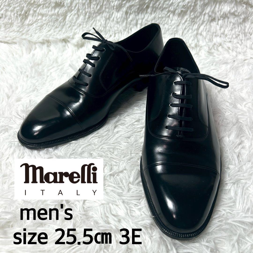 【未使用品】Marelli本革 ストレートチップ ビジネスシューズ 25.5cm