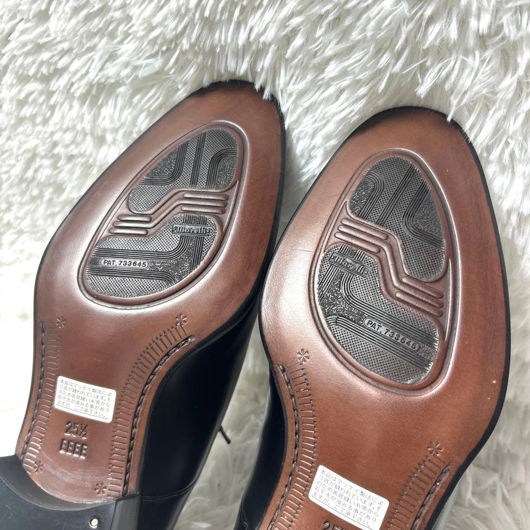 【未使用品】Marelli本革 ストレートチップ ビジネスシューズ 25.5cm