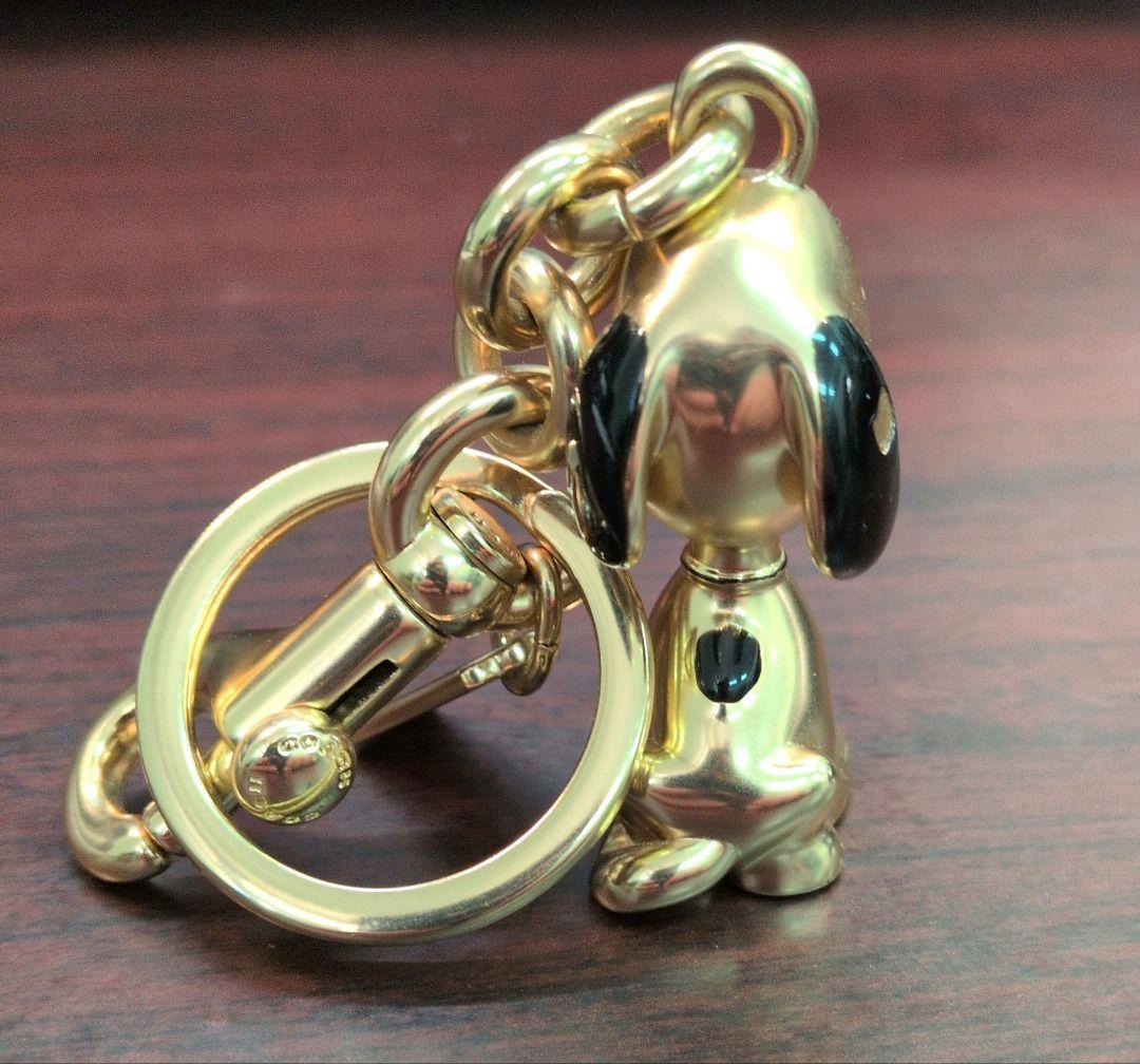 ぶん(訳あり)スヌーピー メタル バッグチャーム ゴールド