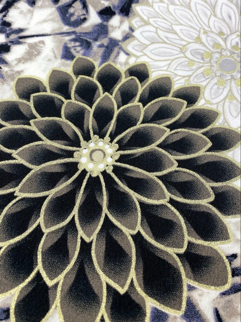 2尺袖 ブランド ポリエステル着物 ジャパンスタイル 金彩 袴用