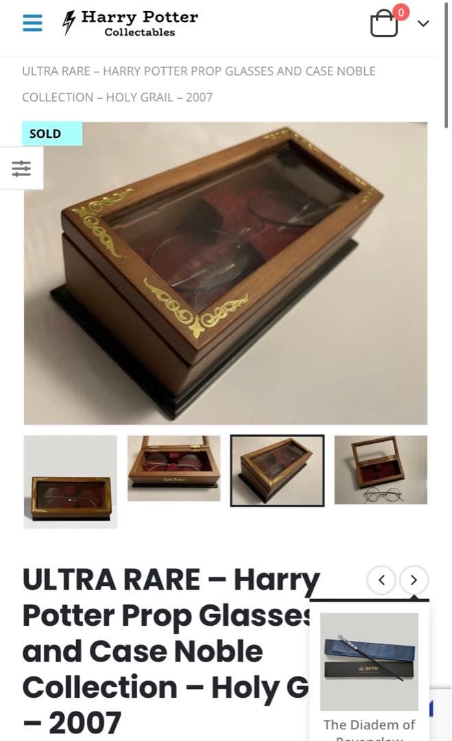 レア　ハリーポッター ハリー愛用眼鏡 プロップレプリカノーブルコレクション　レア