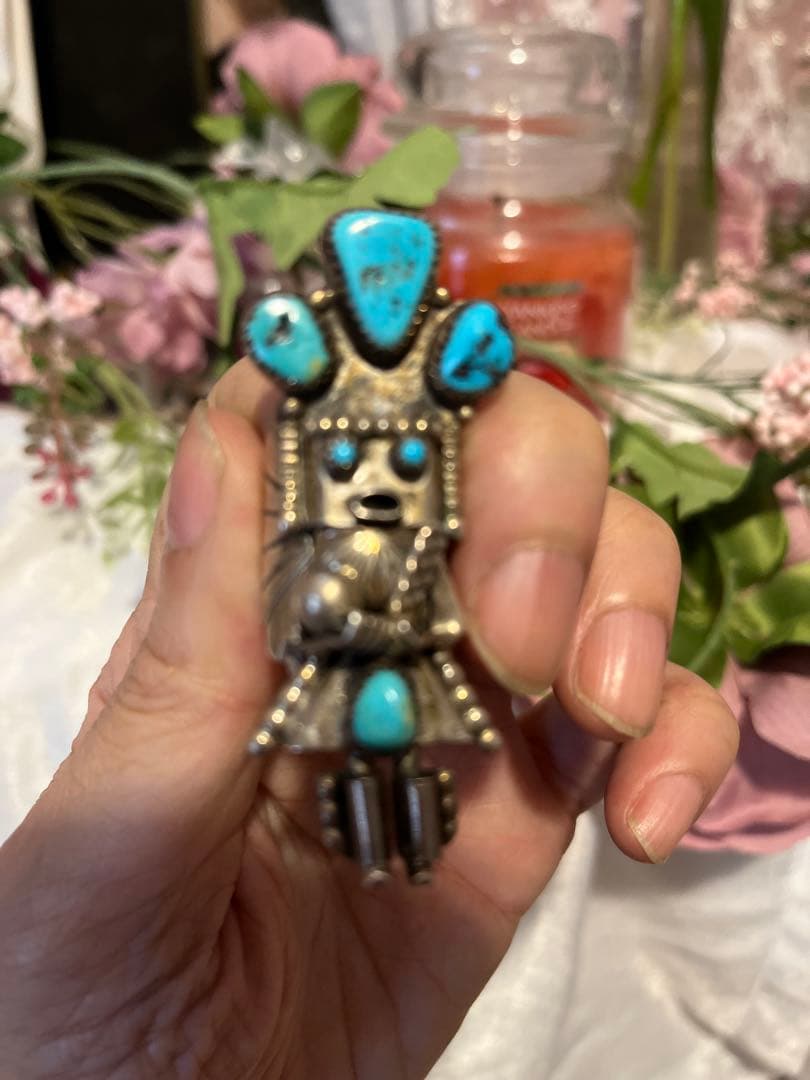 ターコイズ シルバー インディアンサンダンスリング