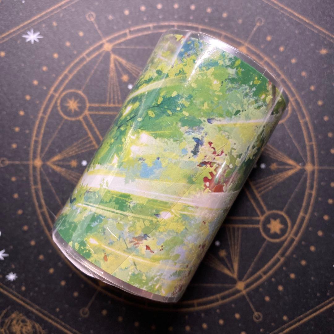 【9328】海外　マステ　5m巻　PETマスキングテープ　木影　四季　背景